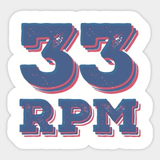 33 RPM Vinyl Record Lovers Collection Sticker